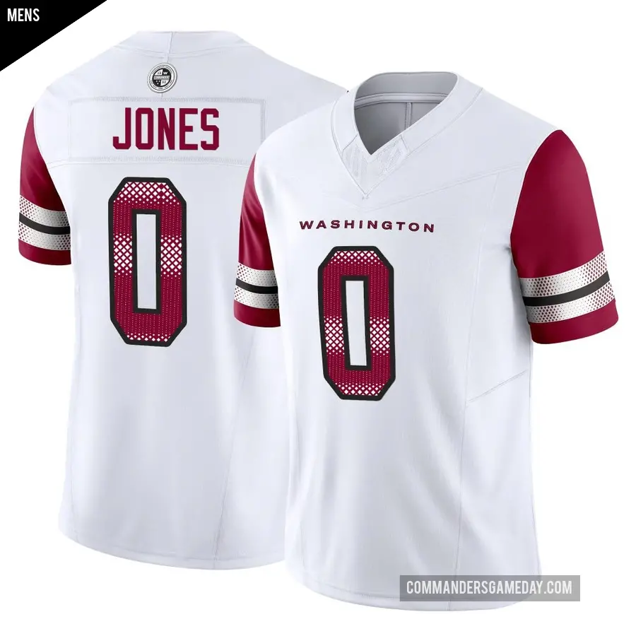 Men's Washington Commanders ＃0 Jacoby Jones White Limited Vapor F.U.S.E. Jersey