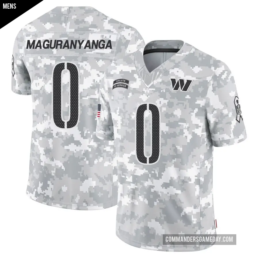 Men's Washington Commanders ＃0 T.J. Maguranyanga Arctic Camo Limited 2024 Salute to Service Jersey