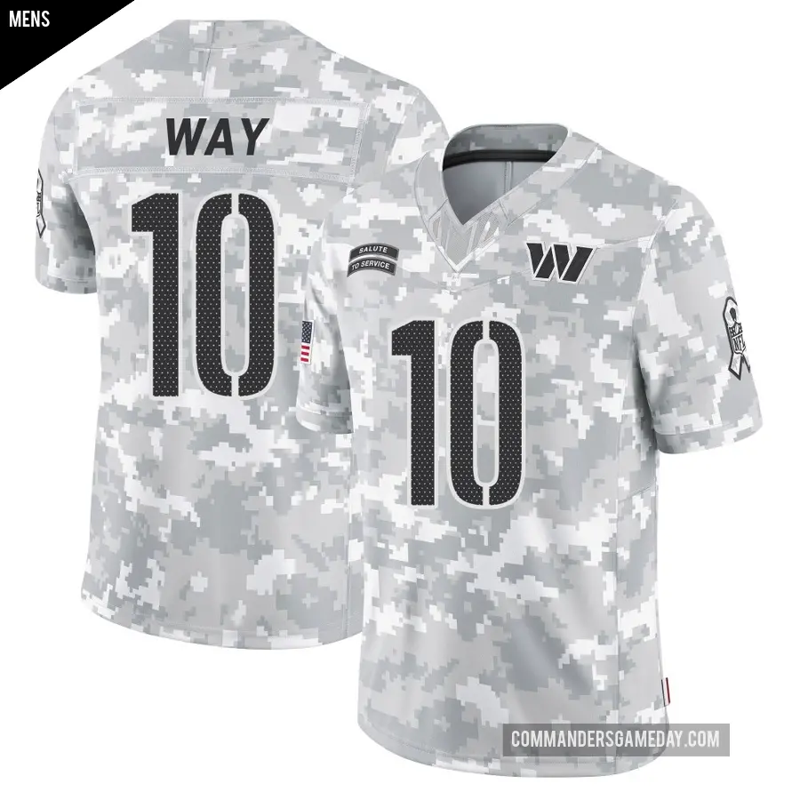 Men's Washington Commanders ＃10 Tress Way Arctic Camo Limited 2024 Salute to Service Jersey