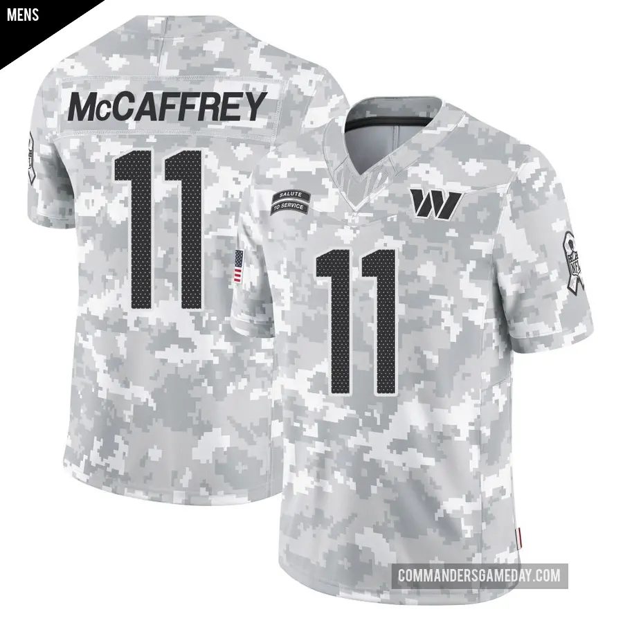 Men's Washington Commanders ＃11 Luke McCaffrey Arctic Camo Limited 2024 Salute to Service Jersey