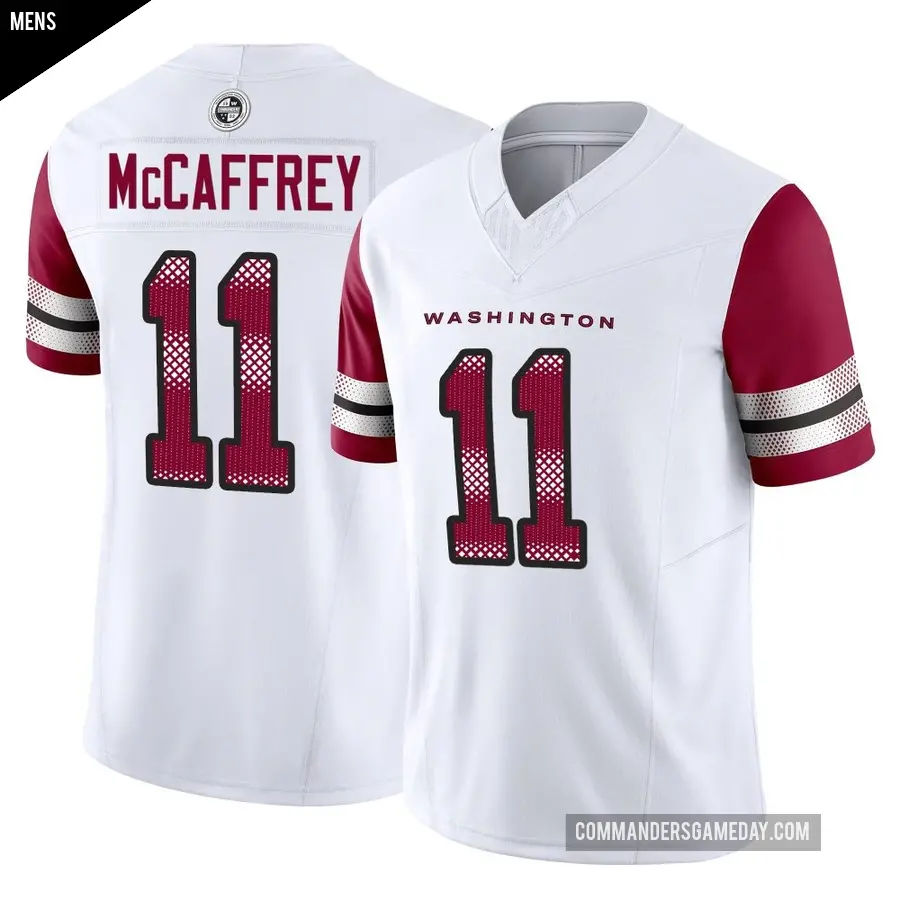 Men's Washington Commanders ＃11 Luke McCaffrey White Limited Vapor F.U.S.E. Jersey