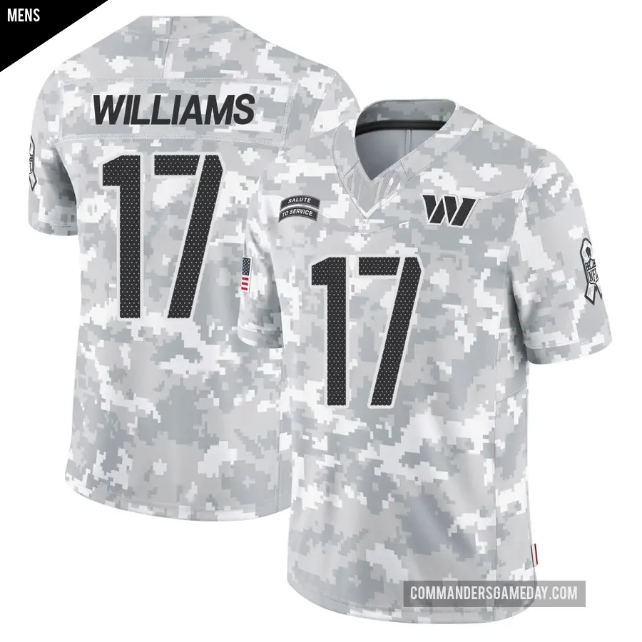 Men's Washington Commanders ＃17 Doug Williams Arctic Camo Limited 2024 Salute to Service Jersey