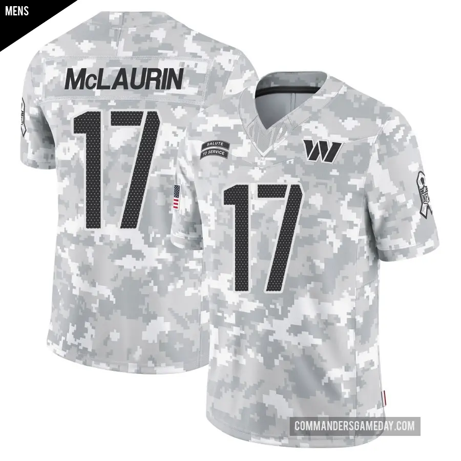Men's Washington Commanders ＃17 Terry McLaurin Arctic Camo Limited 2024 Salute to Service Jersey