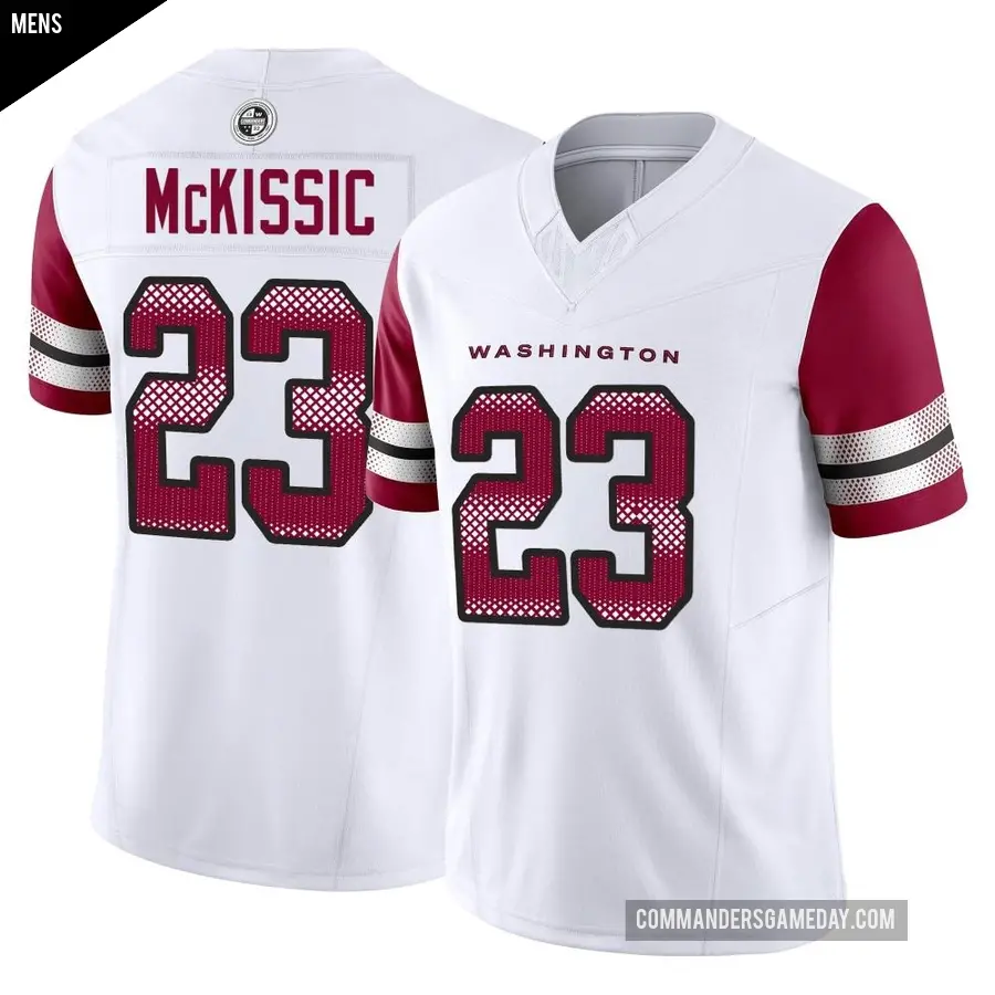 Men's Washington Commanders ＃23 J.D. McKissic White Limited Vapor F.U.S.E. Jersey