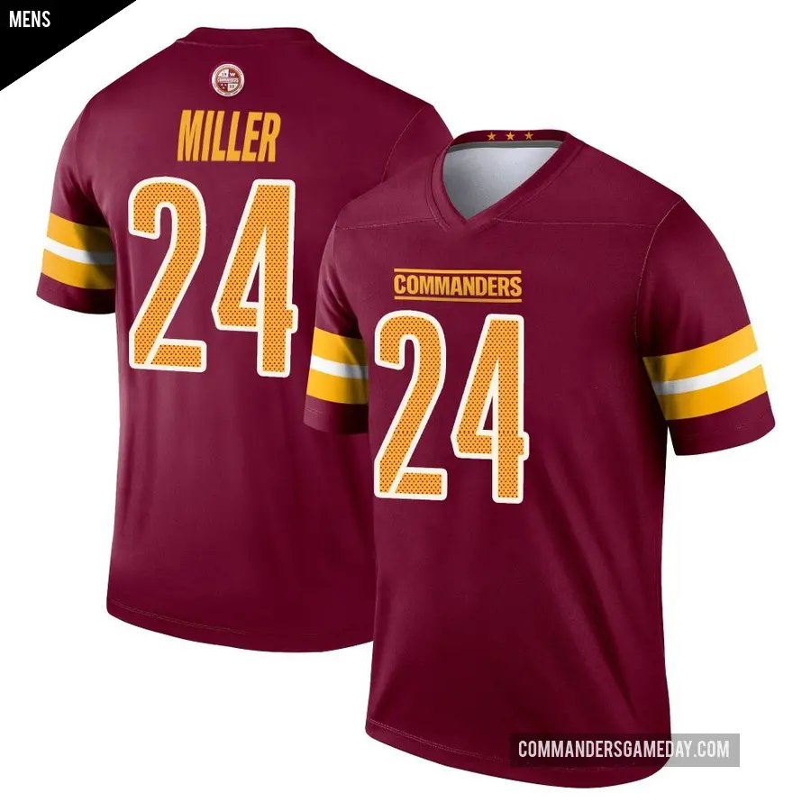 Men's Washington Commanders ＃24 Von Miller Legend Burgundy Jersey
