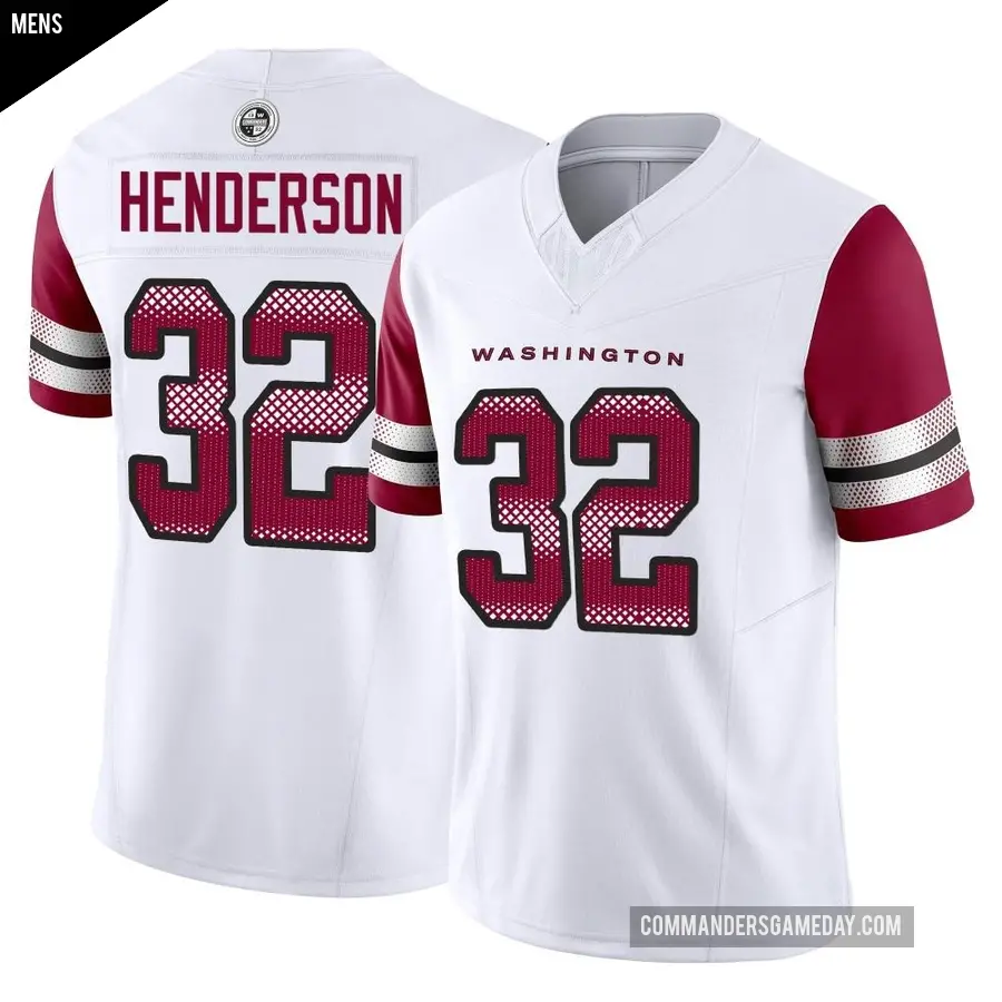 Men's Washington Commanders ＃32 Xavier Henderson White Limited Vapor F.U.S.E. Jersey