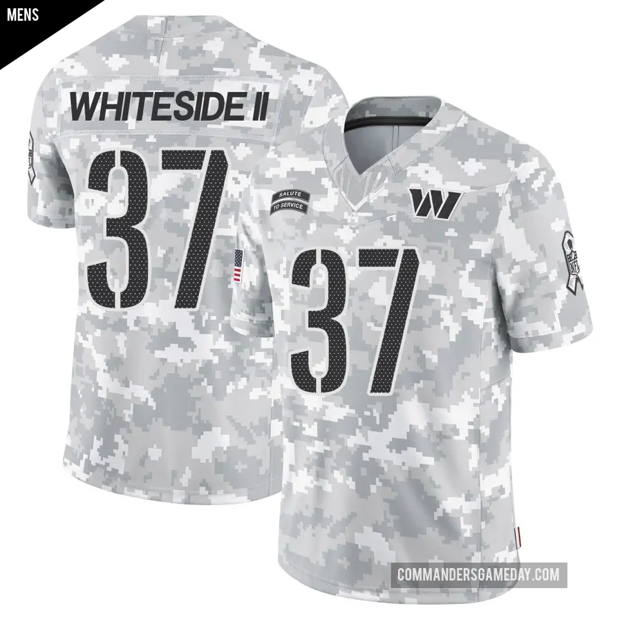 Men's Washington Commanders ＃37 Nick Whiteside II Arctic Camo Limited 2024 Salute to Service Jersey