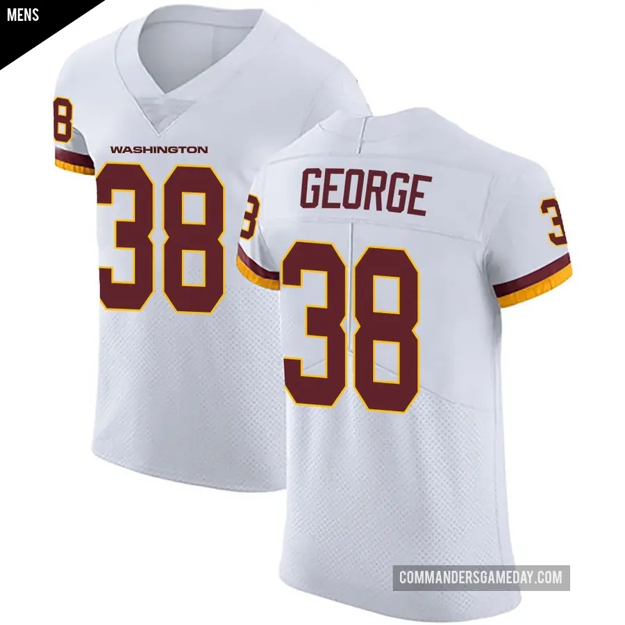 Men's Washington Commanders ＃38 Allan George White Elite Vapor Untouchable Jersey