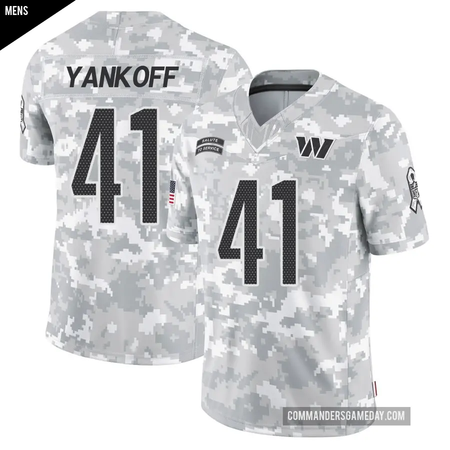Men's Washington Commanders ＃41 Colson Yankoff Arctic Camo Limited 2024 Salute to Service Jersey