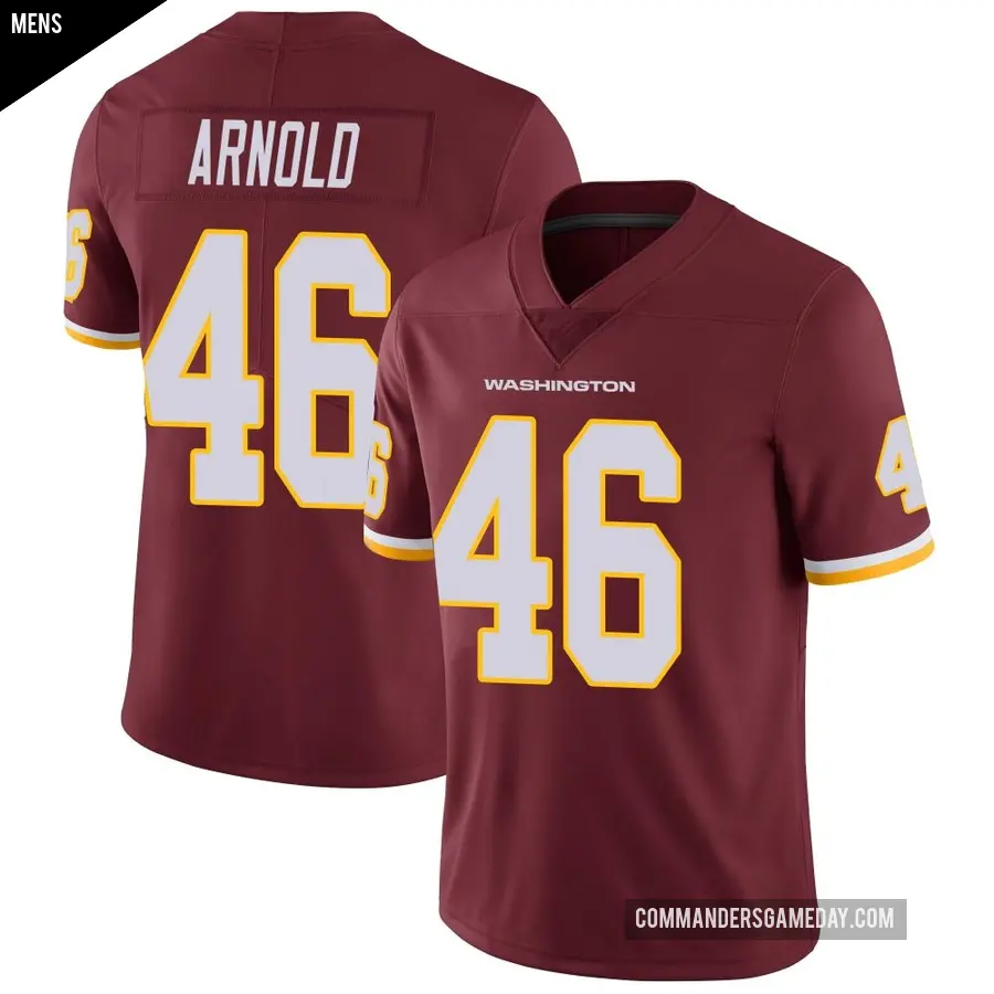 Men's Washington Commanders ＃46 Kam Arnold Limited Burgundy Team Color Vapor Untouchable Jersey