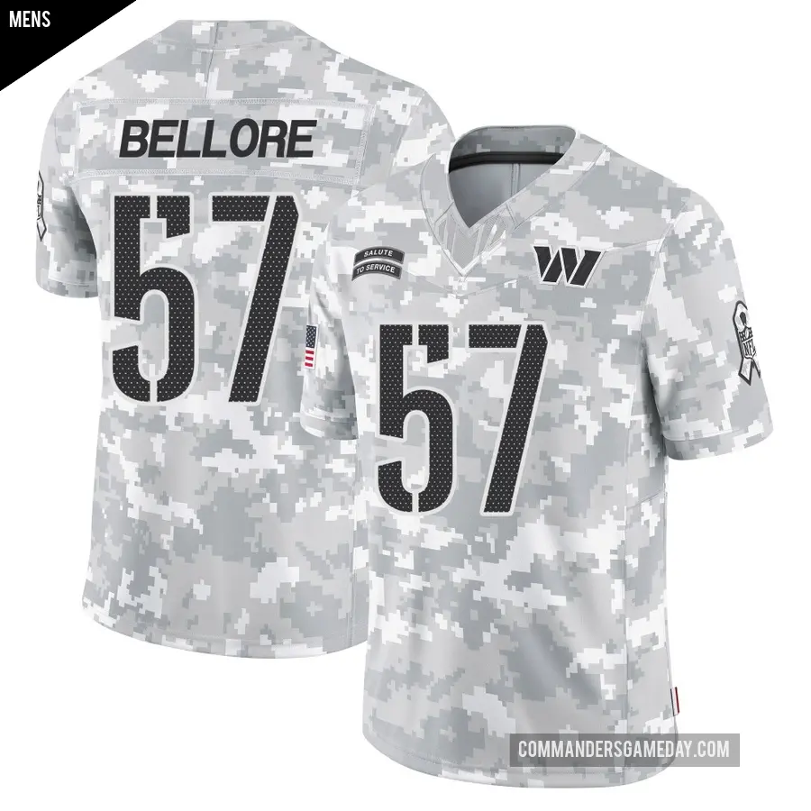 Men's Washington Commanders ＃57 Nick Bellore Arctic Camo Limited 2024 Salute to Service Jersey