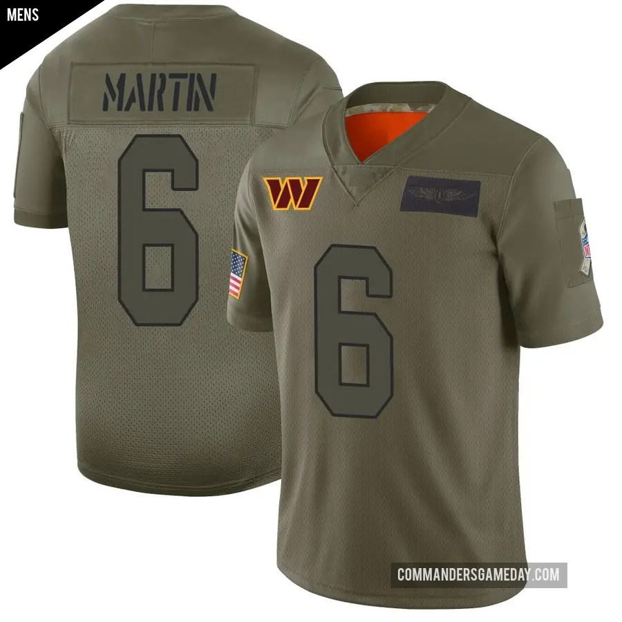 Men's Washington Commanders ＃6 Tay Martin Camo Limited 2019 Salute to Service Jersey