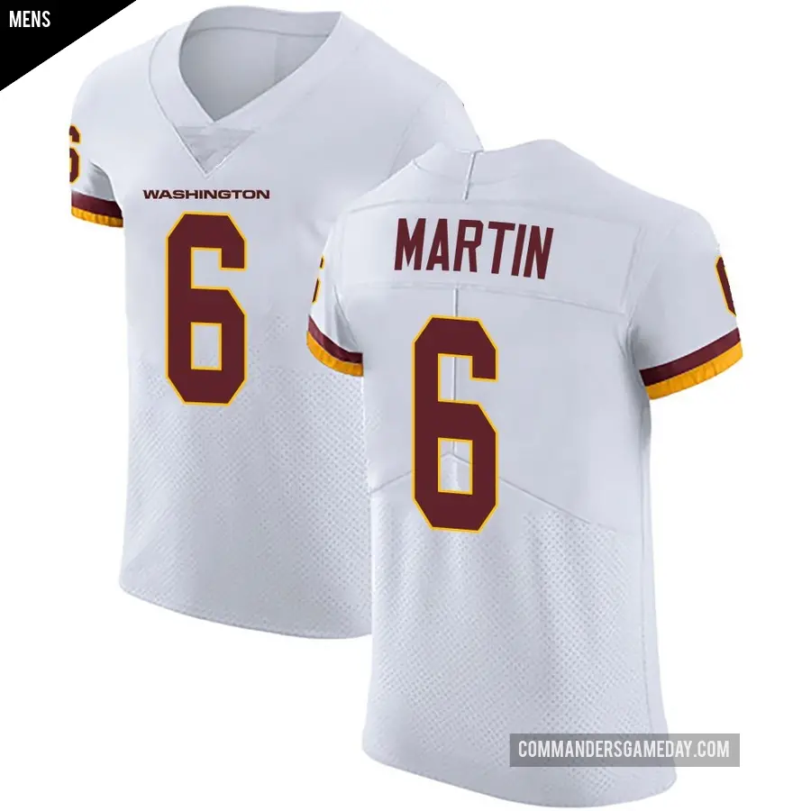 Men's Washington Commanders ＃6 Tay Martin White Elite Vapor Untouchable Jersey