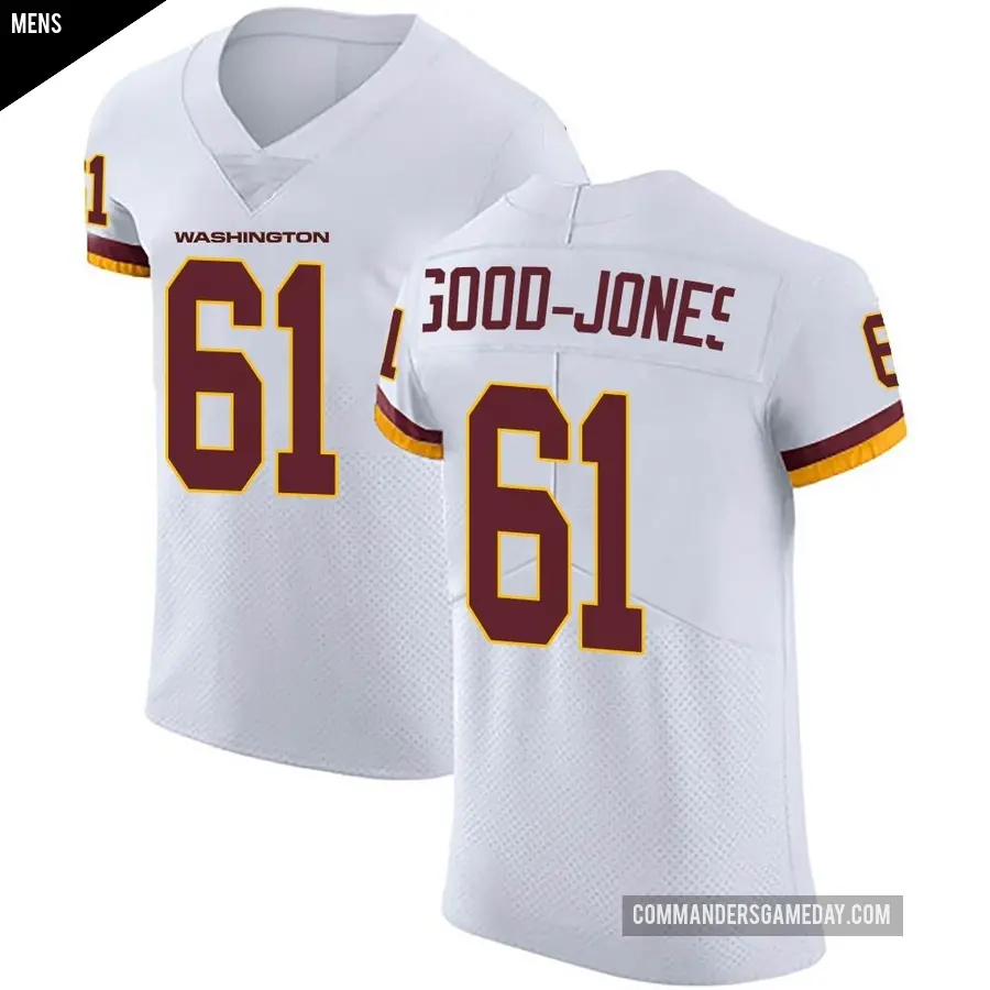 Men's Washington Commanders ＃61 Julian Good-Jones White Elite Vapor Untouchable Jersey