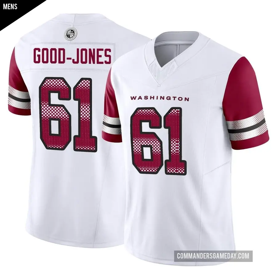 Men's Washington Commanders ＃61 Julian Good-Jones White Limited Vapor F.U.S.E. Jersey