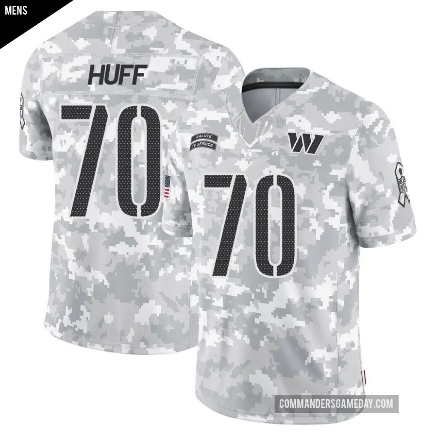 Men's Washington Commanders ＃70 Sam Huff Arctic Camo Limited 2024 Salute to Service Jersey
