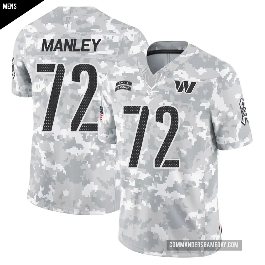 Men's Washington Commanders ＃72 Dexter Manley Arctic Camo Limited 2024 Salute to Service Jersey