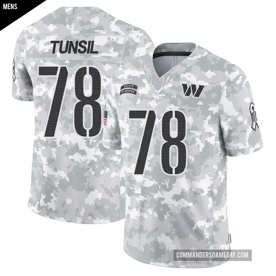 Men's Washington Commanders ＃78 Laremy Tunsil Arctic Camo Limited 2024 Salute to Service Jersey