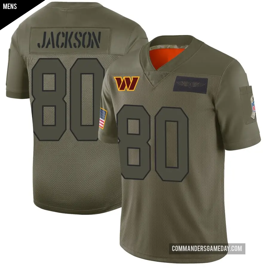 Men's Washington Commanders ＃80 Tyree Jackson Camo Limited 2019 Salute to Service Jersey