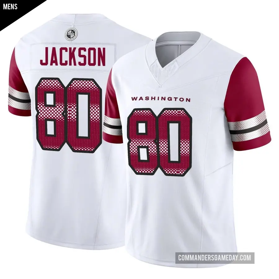 Men's Washington Commanders ＃80 Tyree Jackson White Limited Vapor F.U.S.E. Jersey