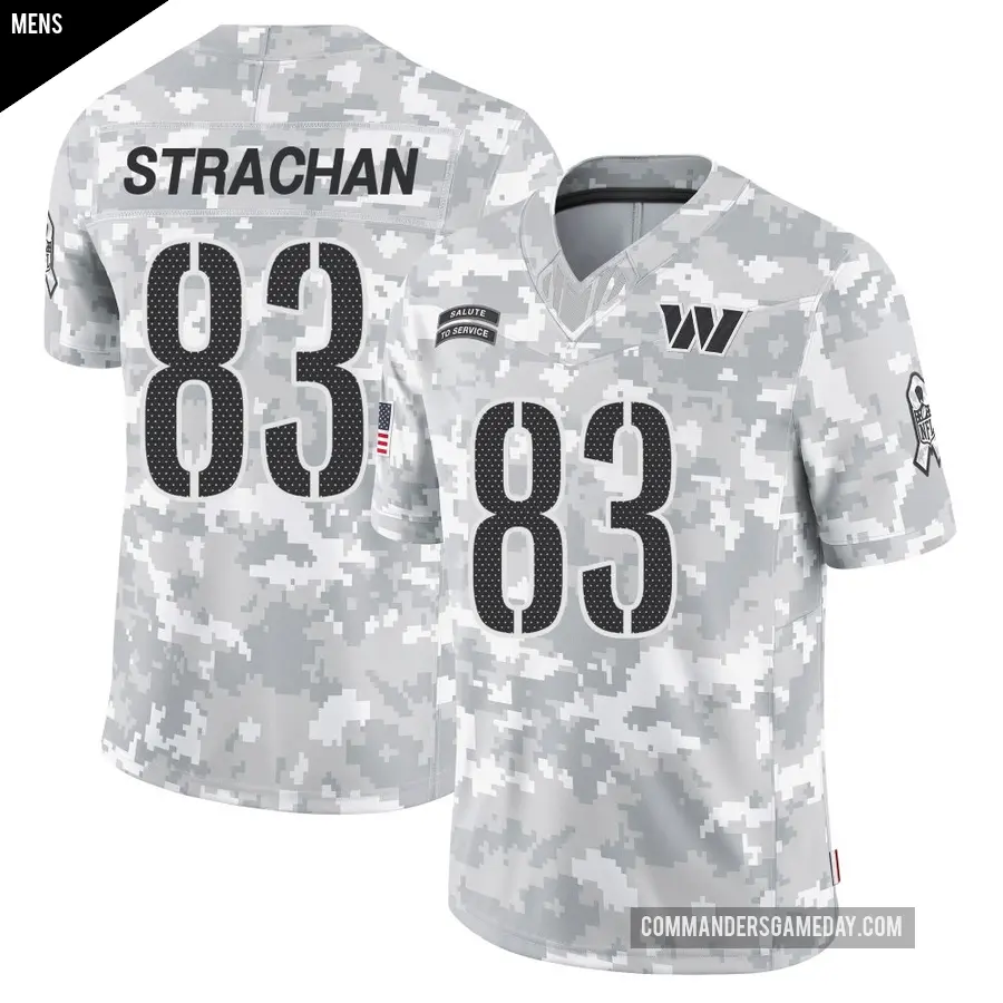 Men's Washington Commanders ＃83 Mike Strachan Arctic Camo Limited 2024 Salute to Service Jersey