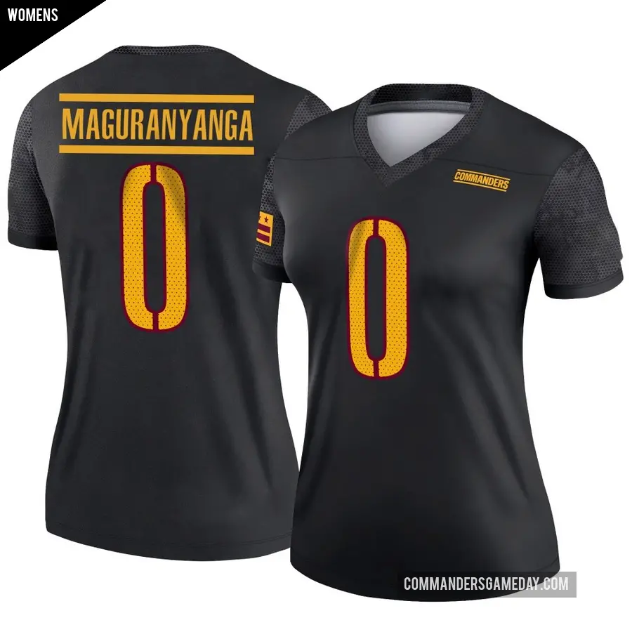 Women's Washington Commanders ＃0 T.J. Maguranyanga Black Legend Alternate Jersey