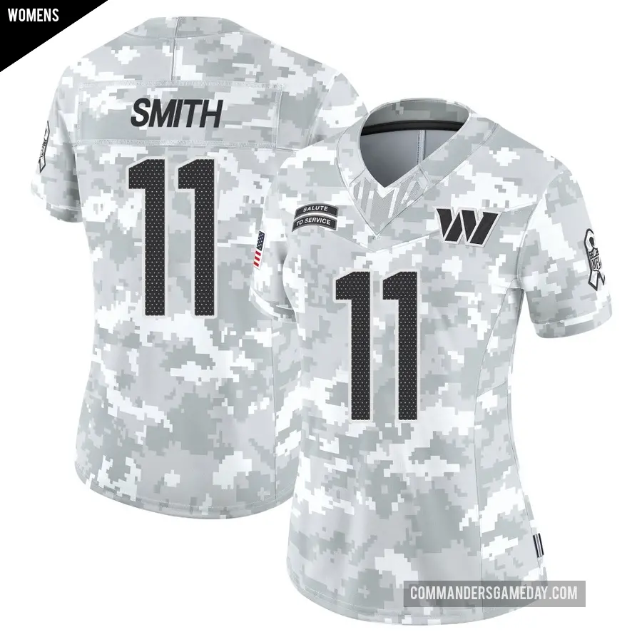Women's Washington Commanders ＃11 Alex Smith Arctic Camo Limited 2024 Salute to Service Jersey