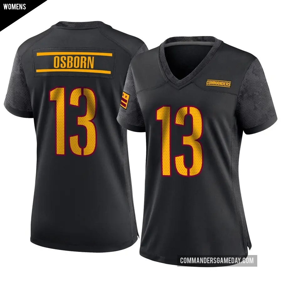 Women's Washington Commanders ＃13 K.J. Osborn Black Game Alternate Jersey