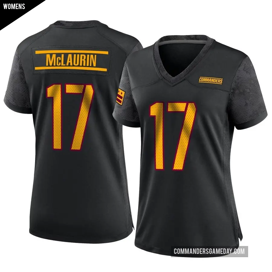 Women's Washington Commanders ＃17 Terry McLaurin Black Game Alternate Jersey