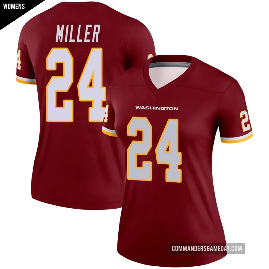 Women's Washington Commanders ＃24 Von Miller Legend Burgundy Jersey