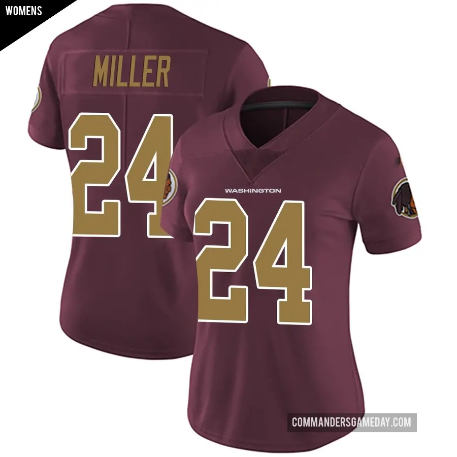 Women's Washington Commanders ＃24 Von Miller Limited Burgundy Alternate Vapor Untouchable Jersey