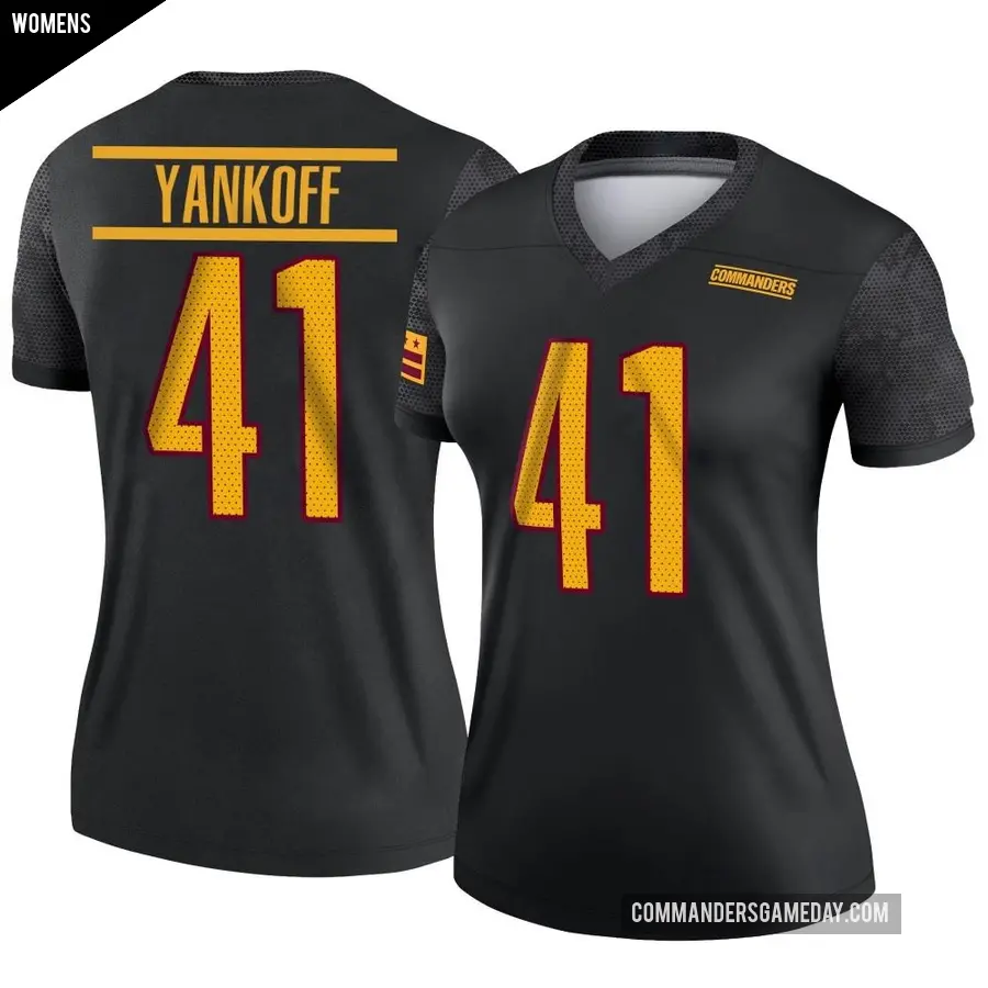 Women's Washington Commanders ＃41 Colson Yankoff Black Legend Alternate Jersey
