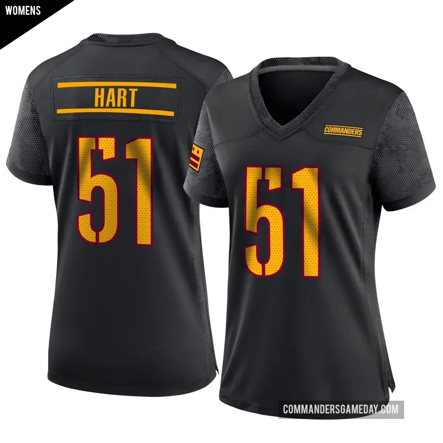 Women's Washington Commanders ＃51 Bobby Hart Black Game Alternate Jersey