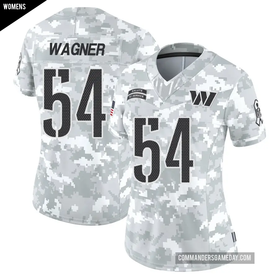 Women's Washington Commanders ＃54 Bobby Wagner Arctic Camo Limited 2024 Salute to Service Jersey