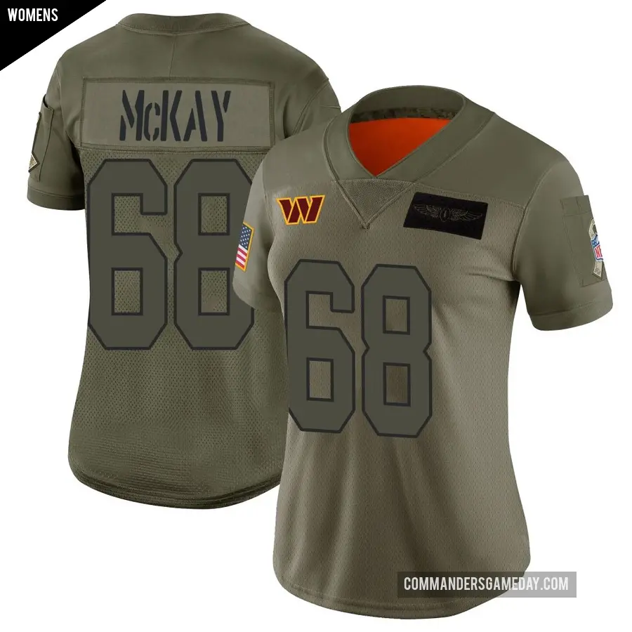 Women's Washington Commanders ＃68 Timothy McKay Camo Limited 2019 Salute to Service Jersey