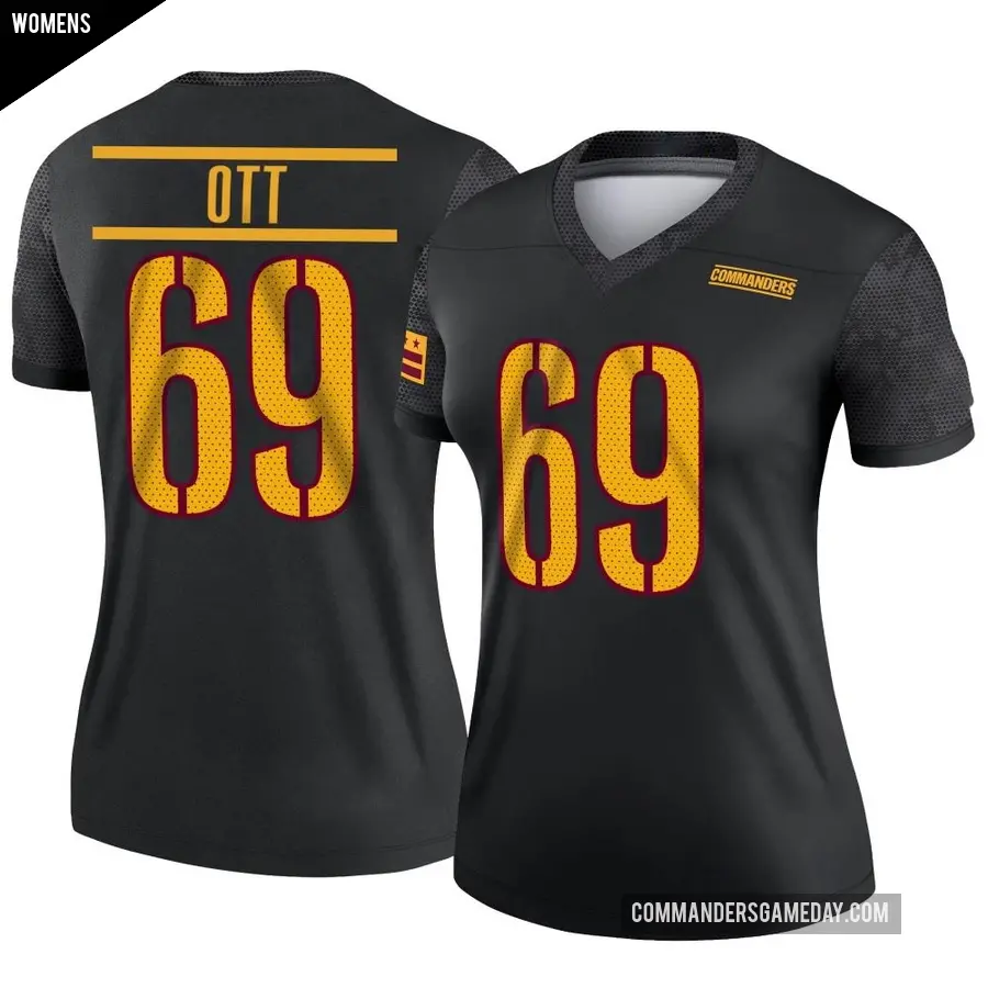 Women's Washington Commanders ＃69 Tyler Ott Black Legend Alternate Jersey