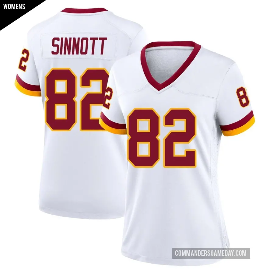 Women's Washington Commanders ＃82 Ben Sinnott White Game Jersey