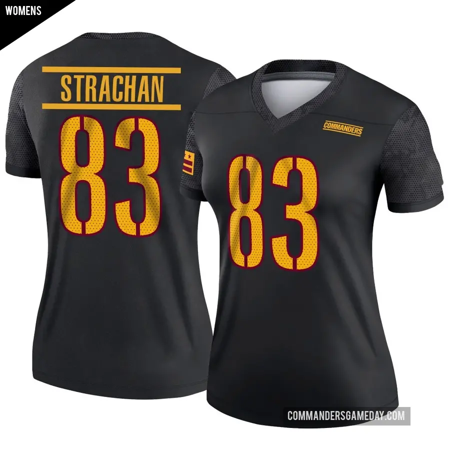Women's Washington Commanders ＃83 Mike Strachan Black Legend Alternate Jersey