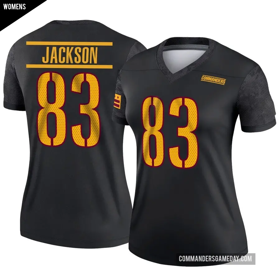Women's Washington Commanders ＃83 Tyree Jackson Black Legend Alternate Jersey