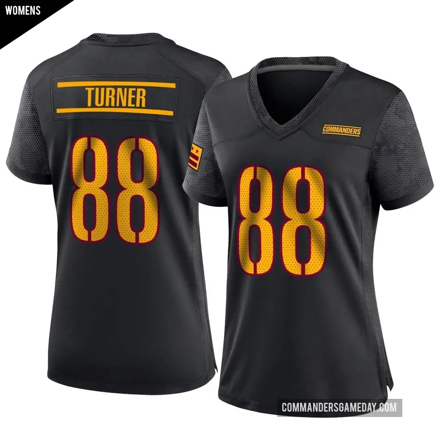 Women's Washington Commanders ＃88 Cole Turner Black Game Alternate Jersey
