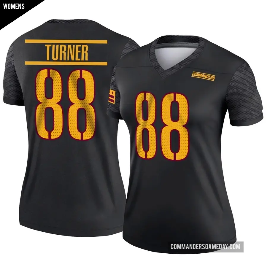 Women's Washington Commanders ＃88 Cole Turner Black Legend Alternate Jersey