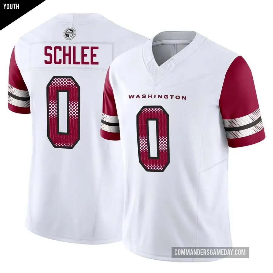 Youth Washington Commanders ＃0 Collin Schlee White Limited Vapor F.U.S.E. Jersey
