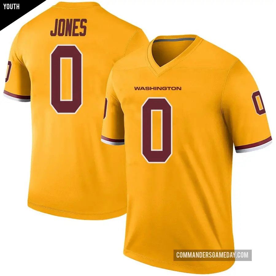 Youth Washington Commanders &#65283;0 Jacoby Jones Gold Legend Color Rush Jersey