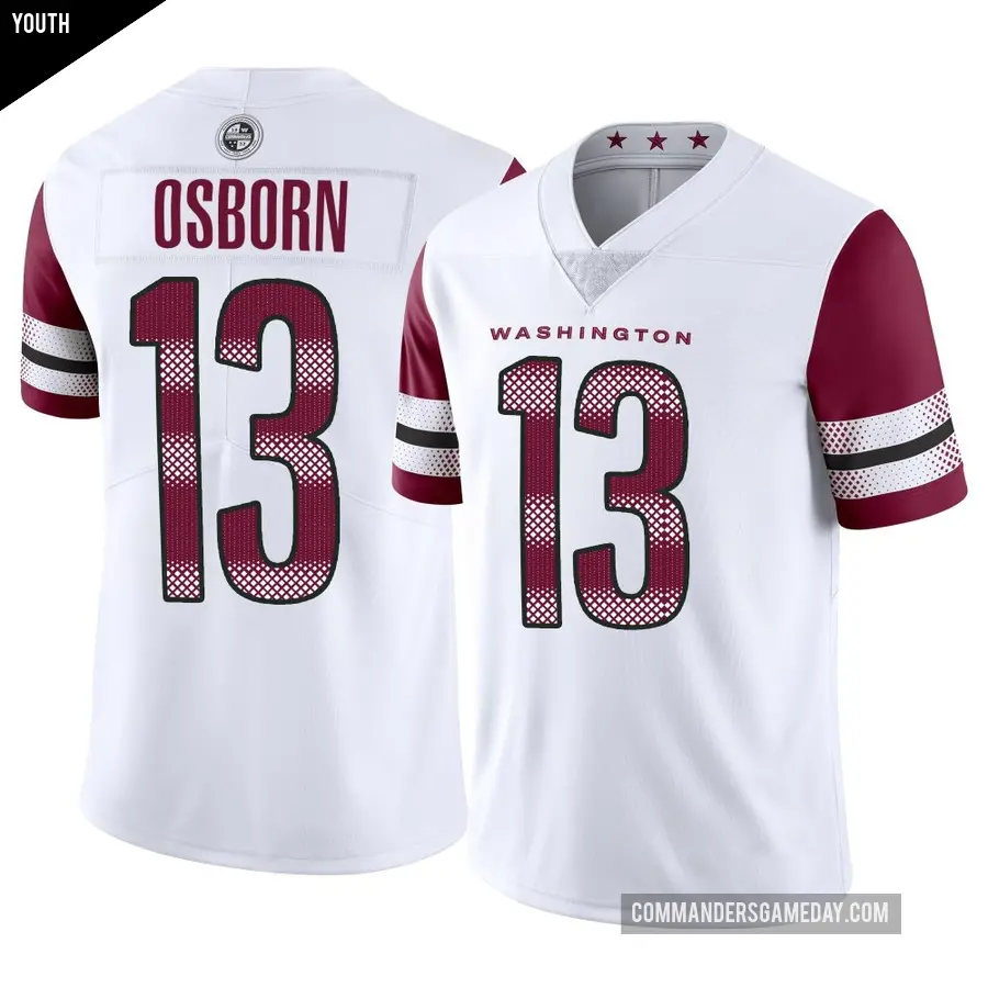 Youth Washington Commanders ＃13 K.J. Osborn White Limited Vapor Jersey