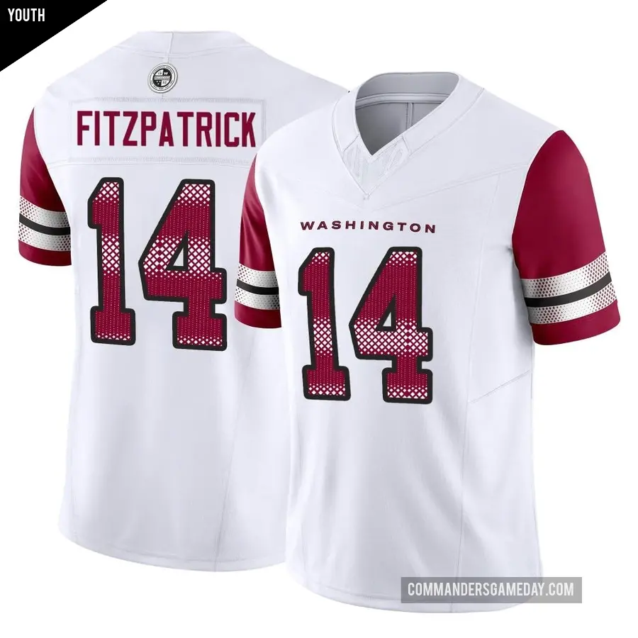 Youth Washington Commanders ＃14 Ryan Fitzpatrick White Limited Vapor F.U.S.E. Jersey