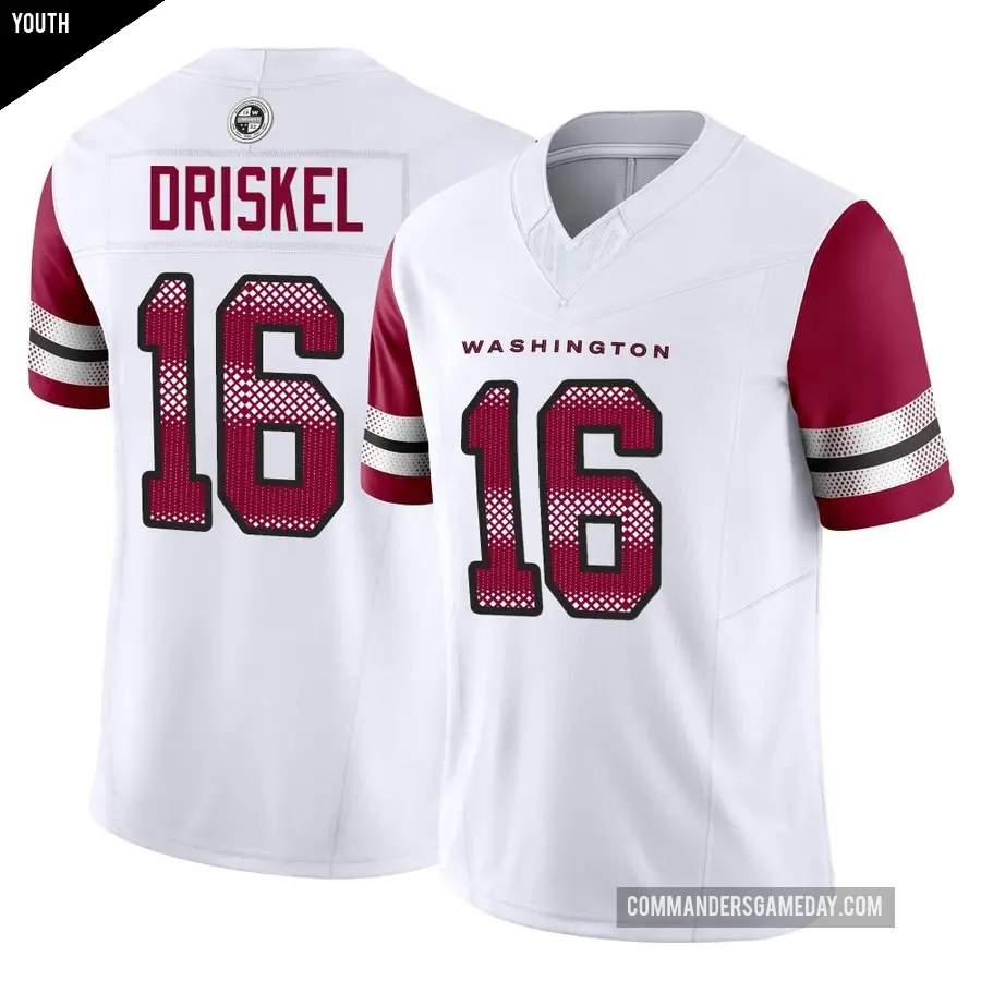 Youth Washington Commanders ＃16 Jeff Driskel White Limited Vapor F.U.S.E. Jersey