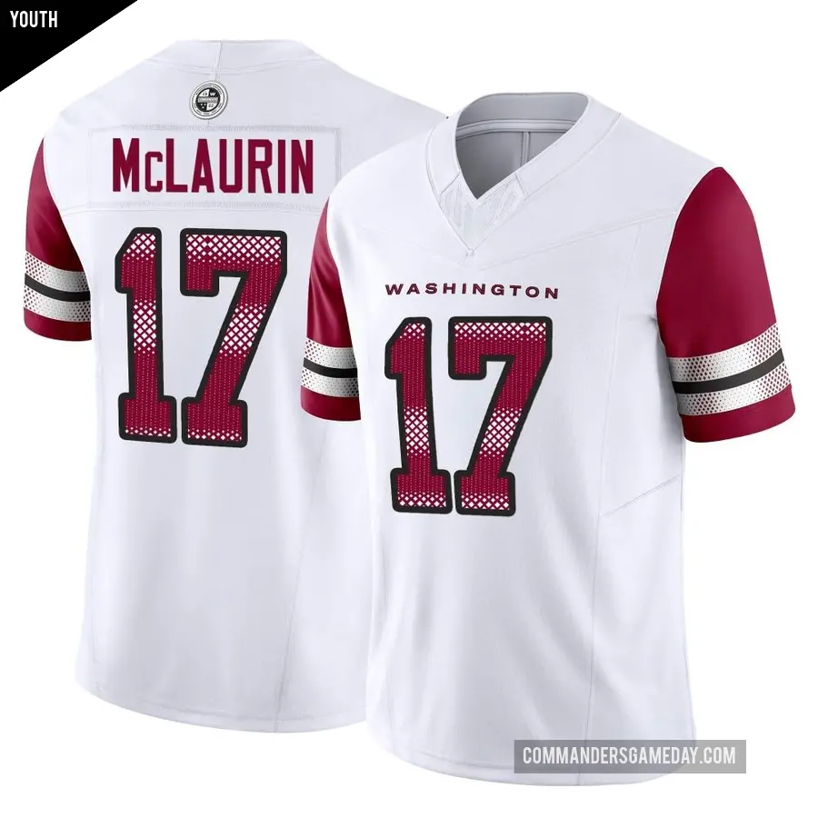 Youth Washington Commanders ＃17 Terry McLaurin White Limited Vapor F.U.S.E. Jersey