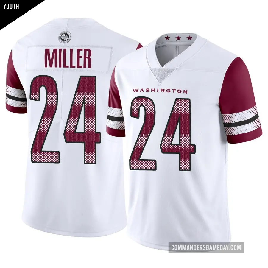 Youth Washington Commanders ＃24 Von Miller White Limited Vapor Jersey