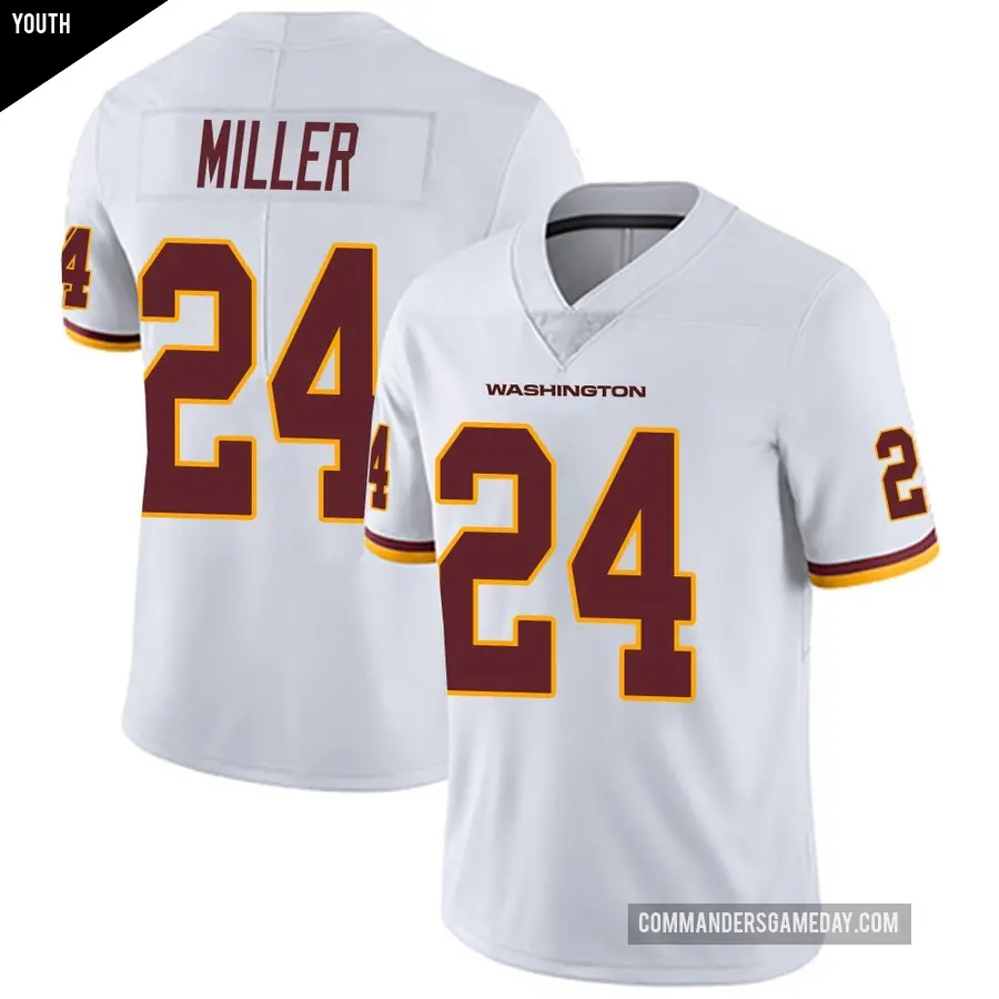 Youth Washington Commanders ＃24 Von Miller White Limited Vapor Untouchable Jersey