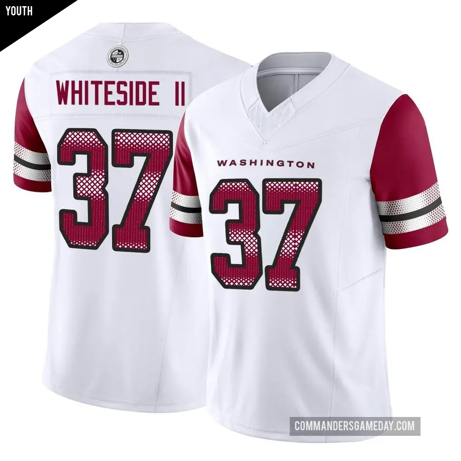 Youth Washington Commanders ＃37 Nick Whiteside II White Limited Vapor F.U.S.E. Jersey